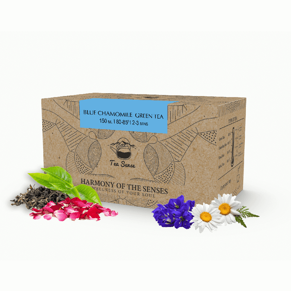 Blue Chamomile Green Tea Bags Box (15 Pc)