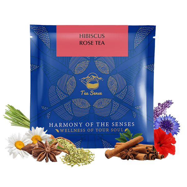 TEA SENSE Hibiscus Rose Pyramid Tea Bags (15 Pc)