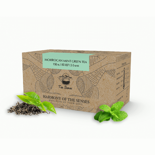 Moroccan Mint Green Tea Bags Box (15 Pc)