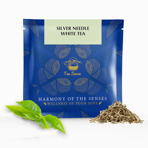 TEA SENSE Silver Needle White Pyramid Tea Bags ( 15 Pc )