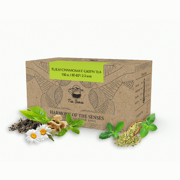 Tulsi Chamomile Green Tea Bags Box (15 Pc)