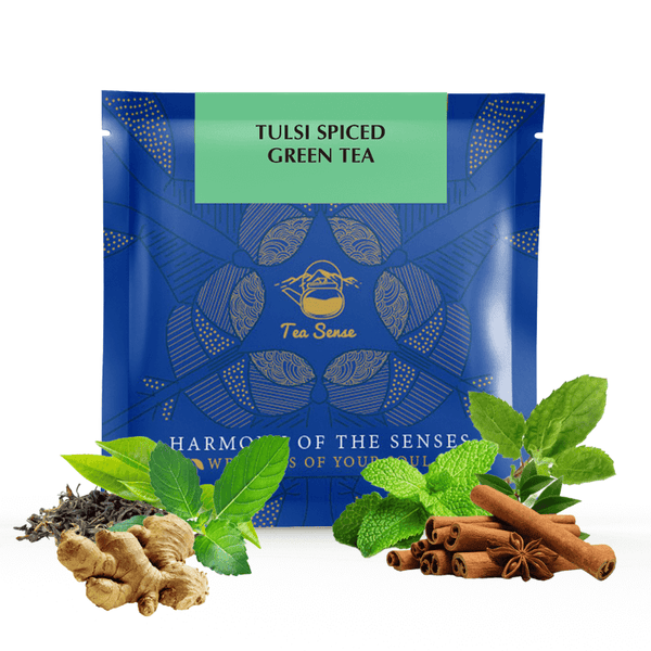Tulsi Spiced Green Pyramid Tea Bags (15 Pc)