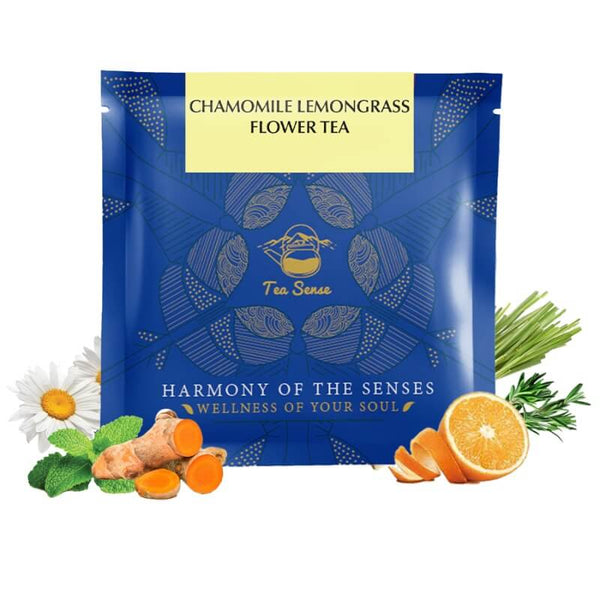 TEA SENSE Chamomile Lemongrass Pyramid Tea Bags (15 Pc)