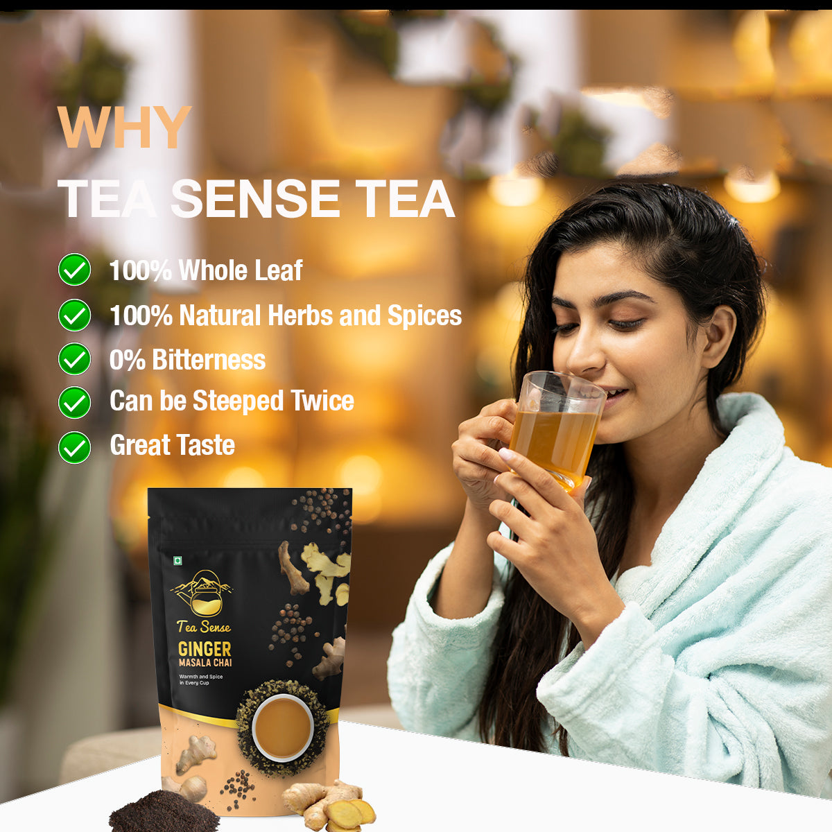 TEA SENSE Ginger Masala Chai- Great for Boosting Immunity – Tea Sense ...