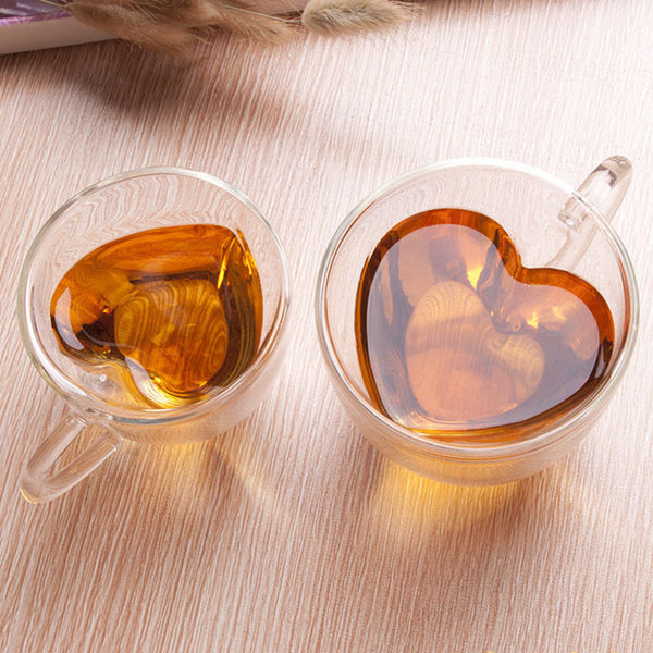 Amour Heat Resistant Heart Cup with your Favourite Teas