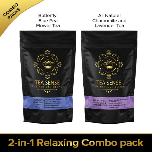 2-in-1 Relaxing Combo pack: Butterfly Blue Pea + Chamomile Lavender Tea